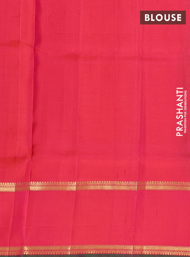 Pure soft silk saree purple and dual shade of pinksh orange with allover zari woven buttas and rettapet zari woven border
