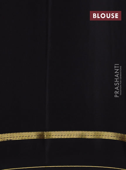 Pure mysore silk saree mauve pink and coffee brown with zari woven buttas and rettapet zari woven border