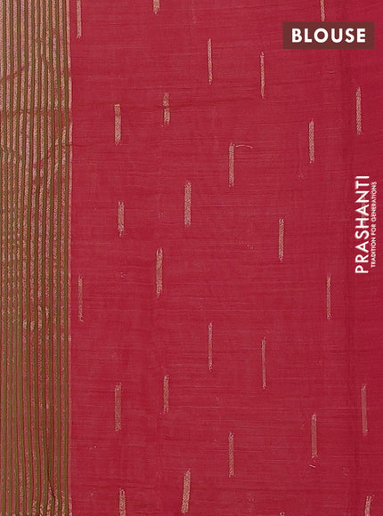 Jamdhani cotton saree pastel pink and pink with thread & zari woven floral buttas and floral jamdhani pallu