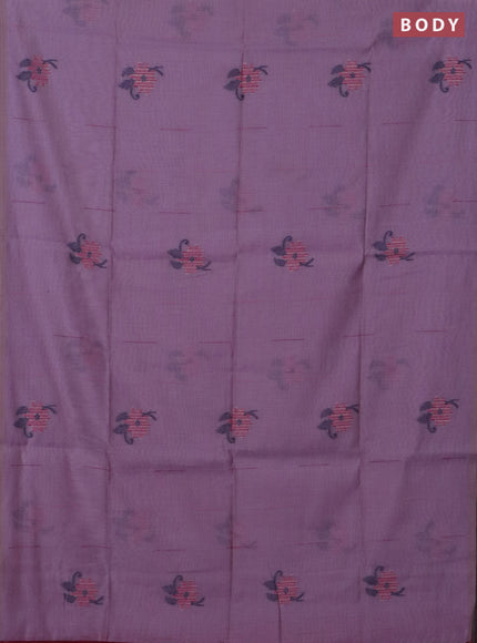 Jamdhani cotton saree lavender and pink with thread & zari woven buttas and jamdhani pallu