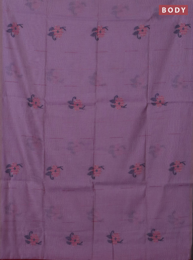 Jamdhani cotton saree lavender and pink with thread & zari woven buttas and jamdhani pallu