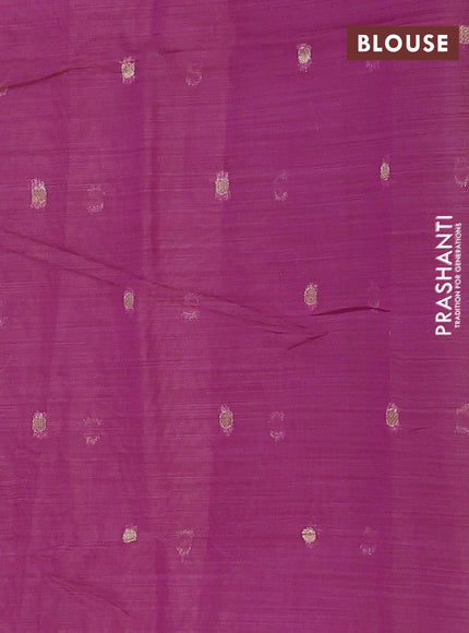 Jamdhani cotton saree peach pink and purple with thread & zari woven buttas and jamdhani pallu