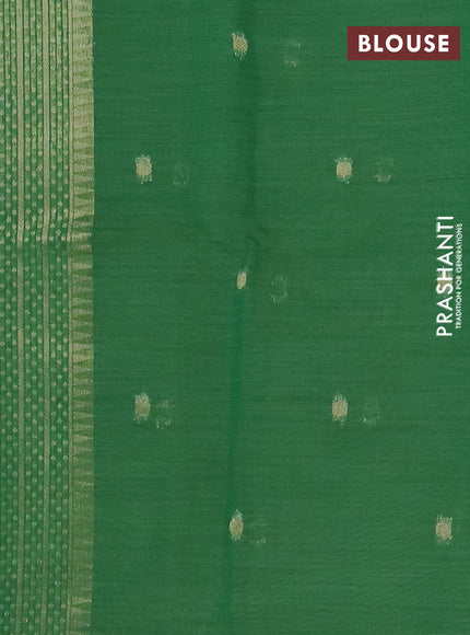 Jamdhani cotton saree pista green and green with thread & zari woven buttas and jamdhani pallu