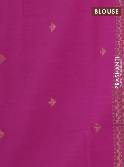 Jamdhani cotton saree pastel purple and purple with thread woven buttas and jamdhani pallu