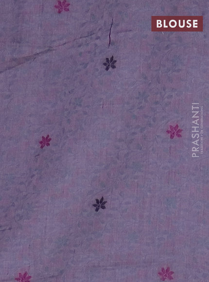 Jamdhani cotton saree lavender with thread woven buttas and jamdhani pallu