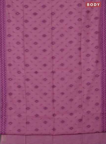 Jamdhani cotton saree pastel purple and purple with allover thread & zari woven buttas and jamdhani pallu