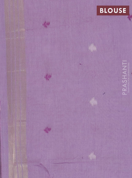 Jamdhani cotton saree lavender and purple with thread woven buttas and jamdhani pallu