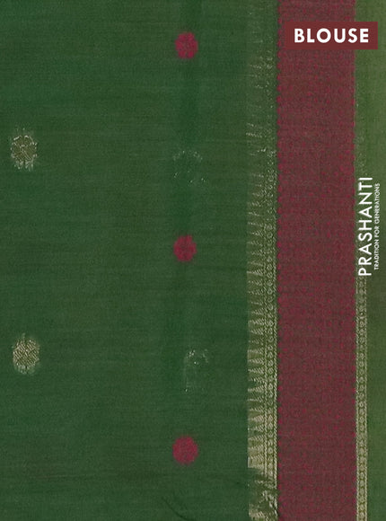 Jamdhani cotton saree pale yellow and green with thread woven buttas and jamdhani pallu