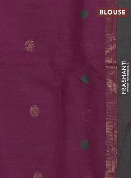 Jamdhani cotton saree lavender and purple with thread woven buttas and jamdhani pallu