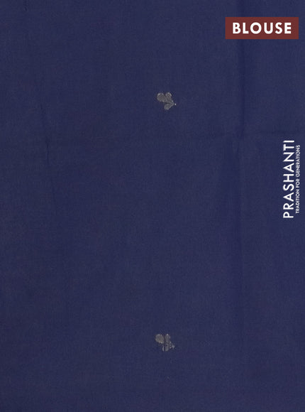 Jamdhani cotton saree pastel blue and navy blue with thread & zari woven buttas and jamdhani pallu