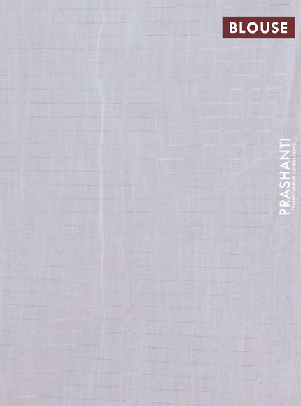 Chirala cotton saree off white and pink with allover zari stripe & butta prints and printed border