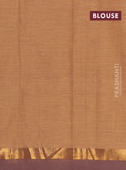 Chirala cotton saree mustard yellow and brown with butta prints and long printed border