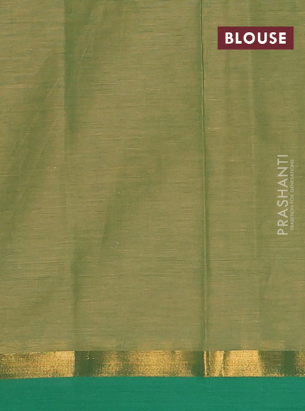 Chirala cotton saree rust shade and green with butta prints and long printed border