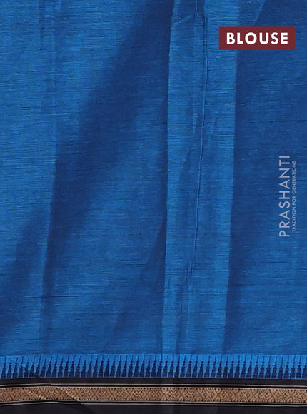Chirala cotton saree cs blue and black with butta prints and long printed border