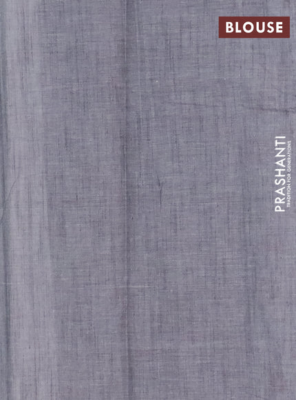 Chirala cotton saree off white and black grey with allover prints and printed border