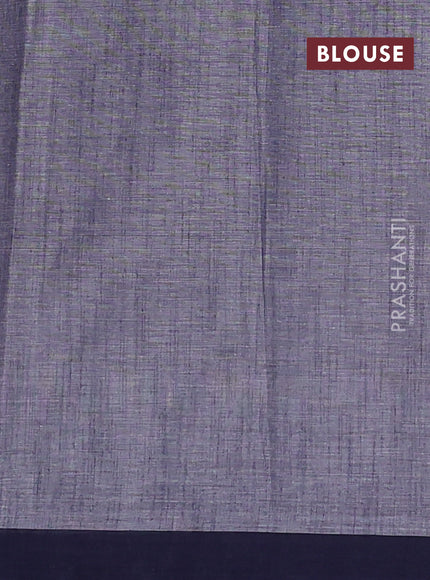 Chirala cotton saree off white and blue grey with allover prints and printed border
