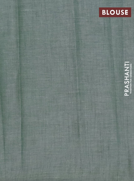 Chirala cotton saree off white and green with allover patola prints and printed border