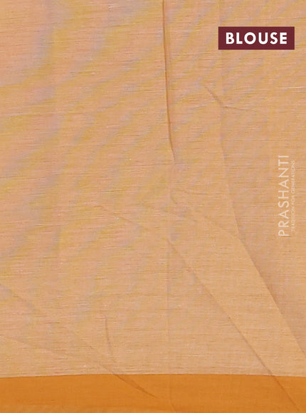 Chirala cotton saree pale yellow and dark mustard with allover prints and printed border