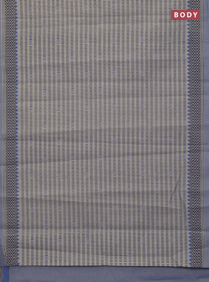 Chirala cotton saree grey and blue shade with allover prints and printed border