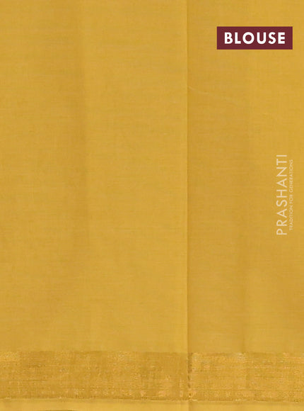 Chirala cotton saree yellow shade with floral butta prints and printed zari border