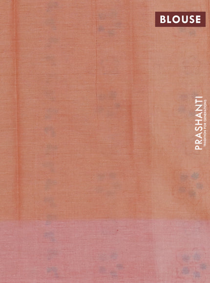 Chirala cotton saree pale yellow and red with allover prints and printed border