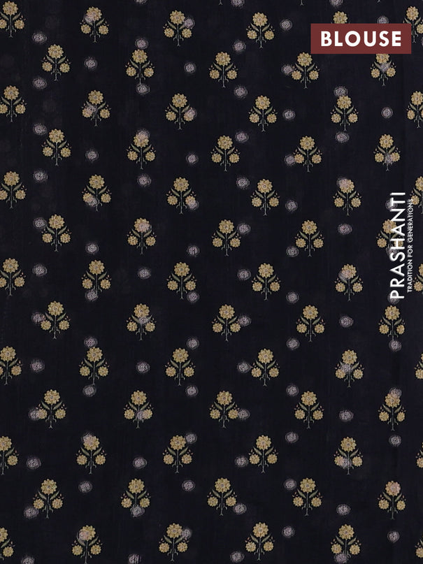 Matka tussar saree beige and yellow with allover thread buttas & butta prints and long temple design printed border