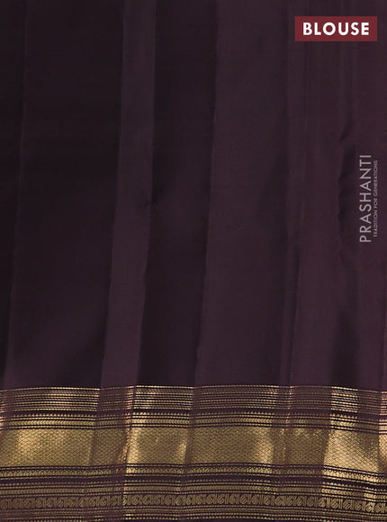 Pure kanchipuram silk saree coffee brown with zari woven buttas and rich zari woven border
