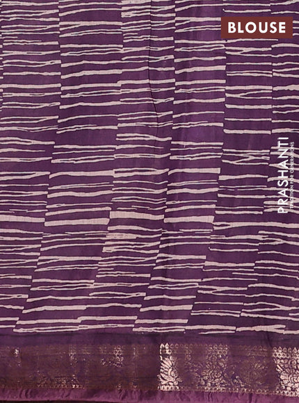 Semi maheswari cotton saree wine shade with allover prints and zari woven border