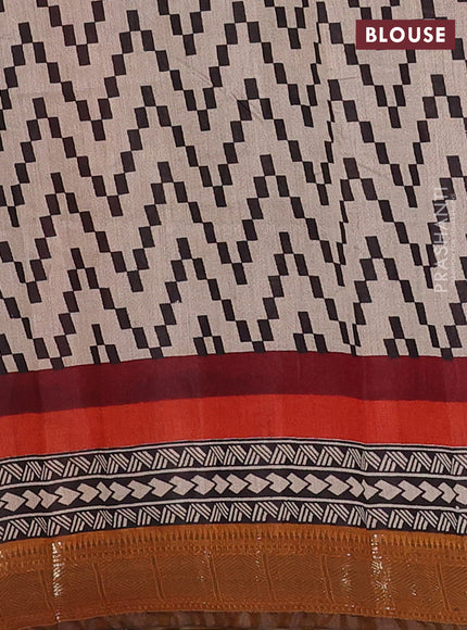 Semi maheswari cotton saree mustard yellow with allover butta prints and zari woven border