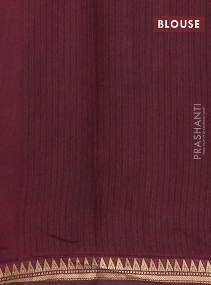 Semi maheswari cotton saree navy blue and maroon with allover patola prints and zari woven border