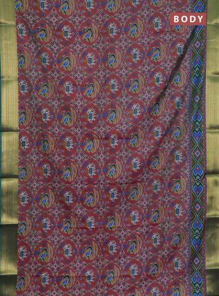 Pink semi tussar saree with matching Neck piece