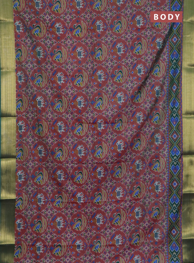 Pink semi tussar saree with matching Neck piece