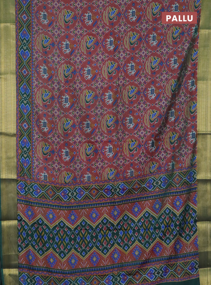 Pink semi tussar saree with matching Neck piece