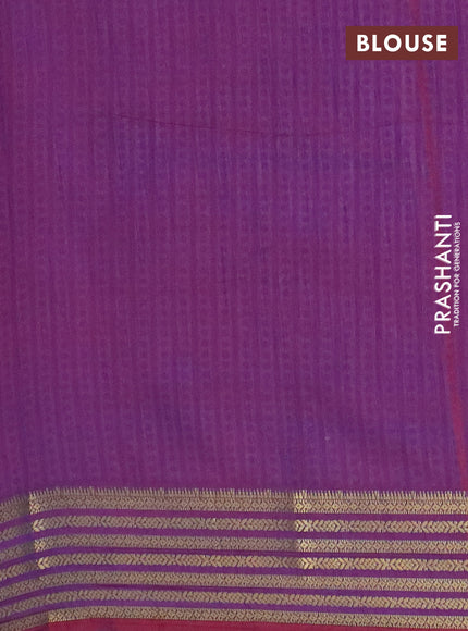 Maroon and green semi tussar saree with matching Neck piece