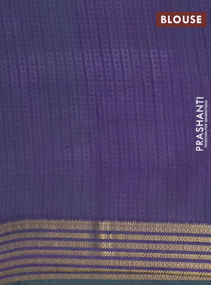 Teal green semi tussar saree with matching Neck piece