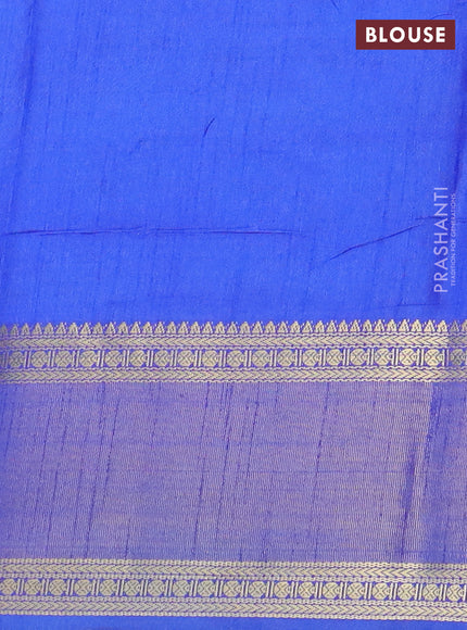 Purple semi tussar saree with matching Neck piece