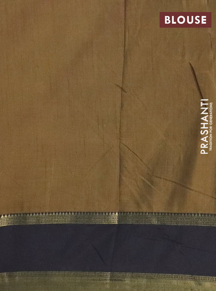 Rust shade semi tussar saree with matching Neck piece