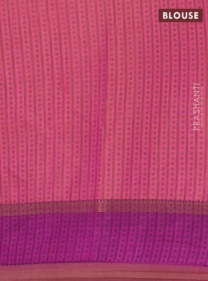 Sandal semi tussar saree with matching Neck piece