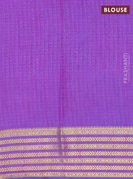 Blue semi tussar saree with matching Neck piece