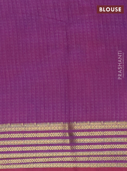 Pink semi tussar saree with matching Neck piece