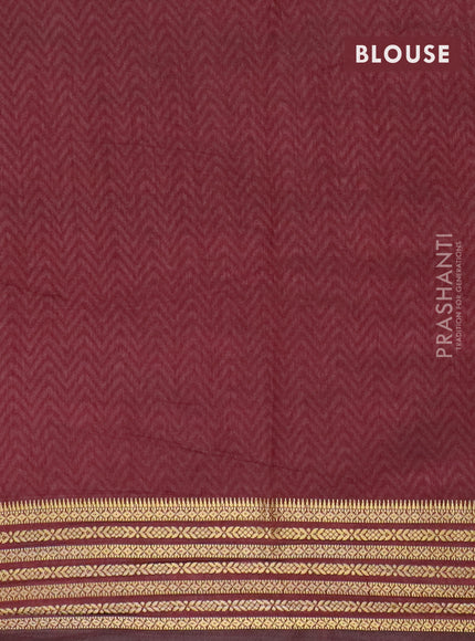 Black semi tussar saree with matching Neck piece