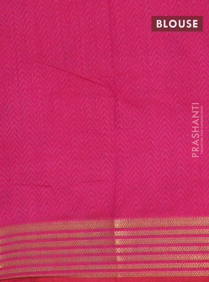 Purple semi tussar saree with matching Neck piece