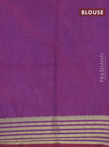 Pink semi tussar saree with matching Neck piece