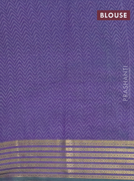 Teal green semi tussar saree with matching Neck piece