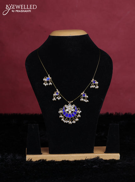 Purple semi tussar saree with matching Neck piece