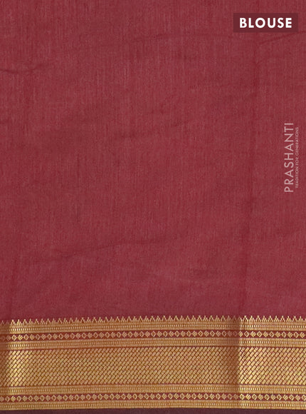 Dark mustard semi tussar saree with matching Neck piece