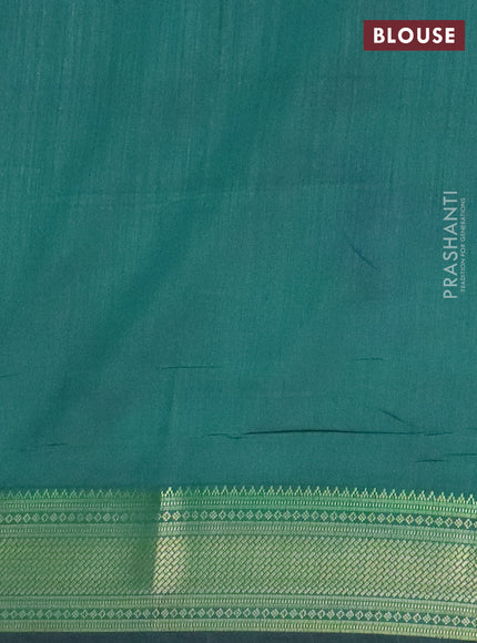 Purple semi tussar saree with matching Neck piece
