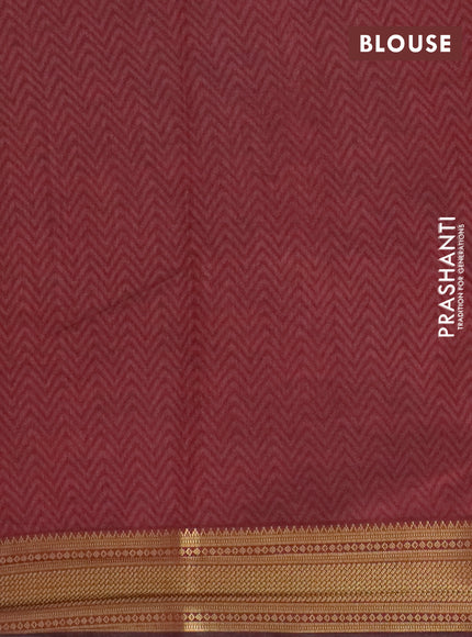 Bottle green semi tussar saree with matching Neck piece