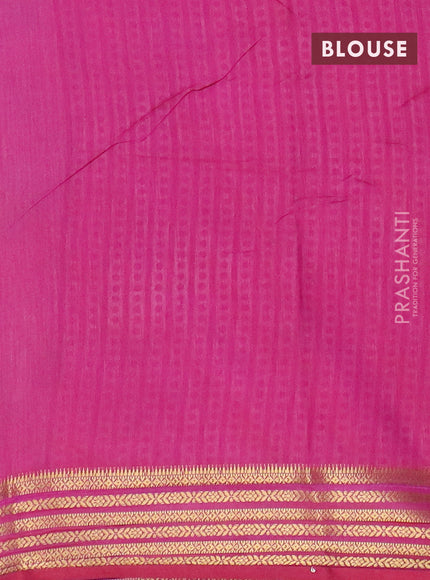 Purple semi tussar saree with matching Neck piece