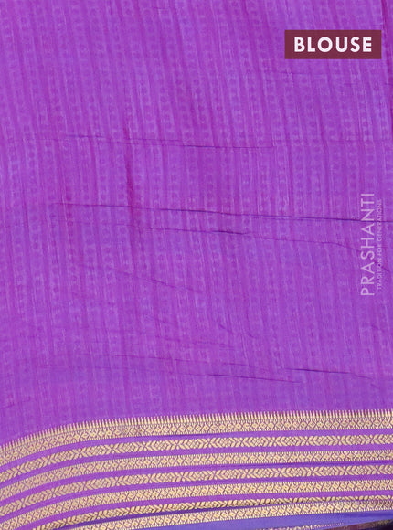 Blue semi tussar saree with matching Neck piece